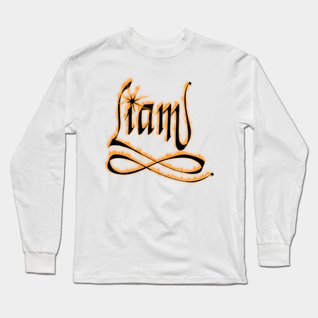 Liam - male name Long Sleeve T-Shirt by AhMath